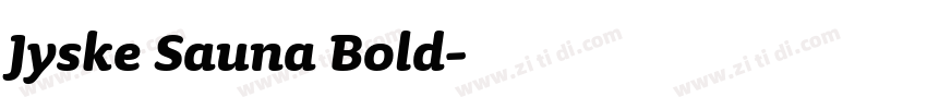 Jyske Sauna Bold字体转换
